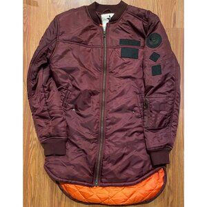 TwoAngle Mens XL Maroon Full Zip Jacket Performance